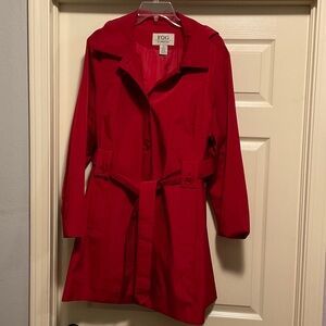 FOG London Fog Vibrant Red Trench Coat